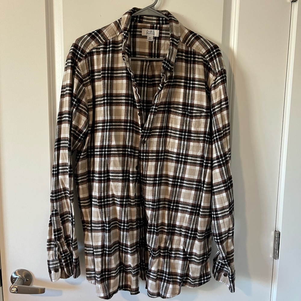 Men’s 100% Cotton Plaid Flannel
